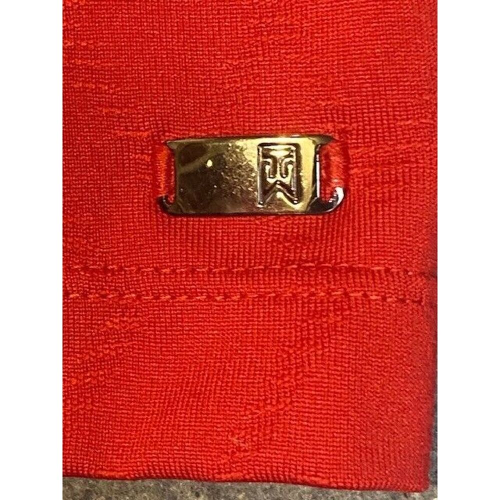 TIGER WOODS COLLECTION Men's Golf Polo Shirt MEDIUM SOLID RED dri-fit - Picture 5 of 12